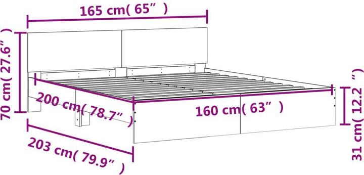 Image du produit vidaXL Bettgestell (160 x 200 cm)