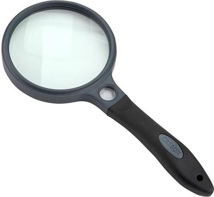 Carson Handlupe mit Gummi Griff 2x90mm