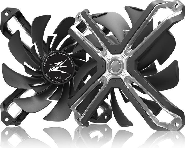 Actual product image Zalman ZM-SF140 Computer Cooling Component For Computer Case Fan 14cm Black (140 mm, 1 x)