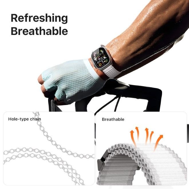 Actual product image Dux Ducis Apple Watch 44/45/46/49mm - nylon fabric replacement strap (44 mm, 45 mm, 42 mm, 49 mm, Nylon, Apple Watch SE, Apple Watch Series 6, Apple Watch Series 5, Apple Watch Series 8, Apple Watch Series 3, Apple Watch Series 4, Apple Watch Series 9, Apple Watch Ultra 2, Apple Watch SE (2022/2023), Apple Watch Series 10, Apple Watch Series 7, Apple Watch Ultra)