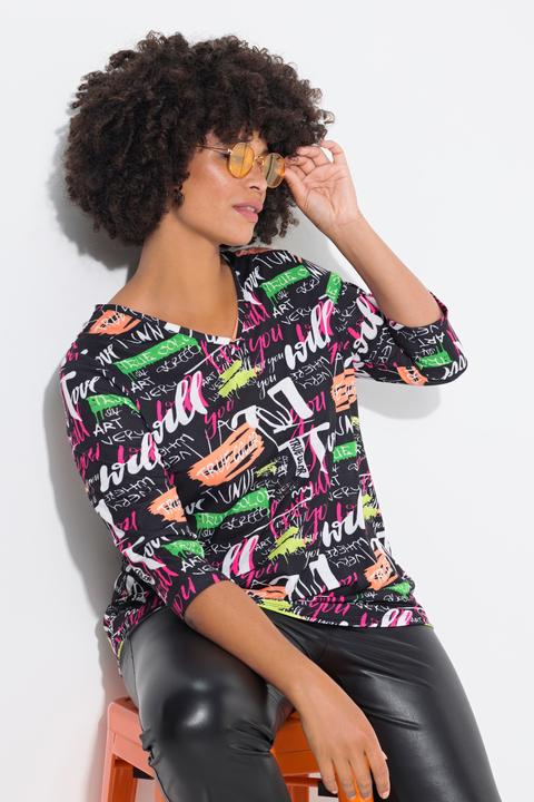 Immagine prodotto Angel of Style T-Shirt, Komfort Fit, Schriftmuster, 3/4-Ärmel (44)