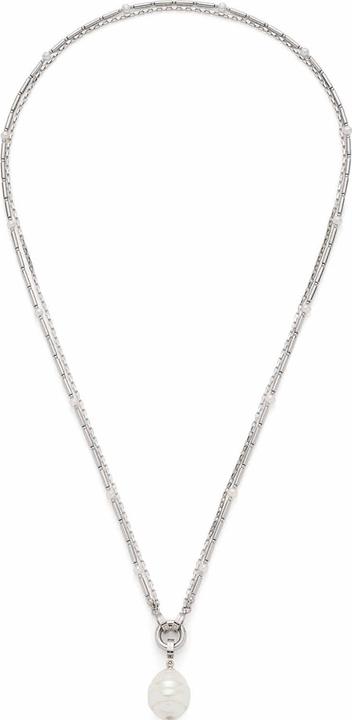 Leonardo Kette (Edelstahl, Imitationsperle, Süsswasserzuchtperlen, 70 cm)