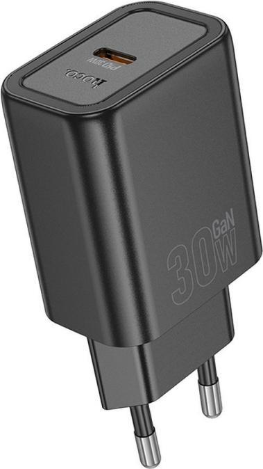 Produktbild Hoco Adapter wall charger USB A + Type C PD QC3.0 3A 30W N63 black (30 W, 2 Ports)