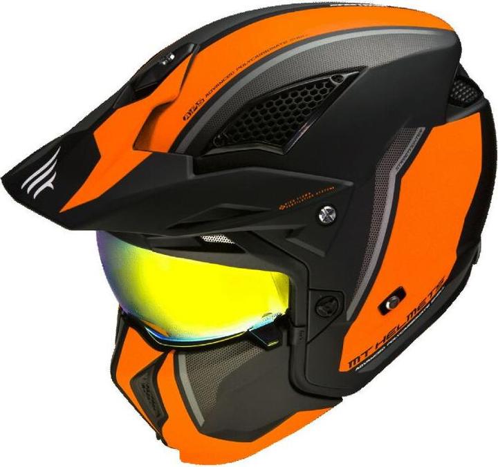 Immagine prodotto MT Helmets casco da motocross monoschermo convertibile con mentoniera rimovibile streetfighter sv twin c4 (ece (54 cm, XS)