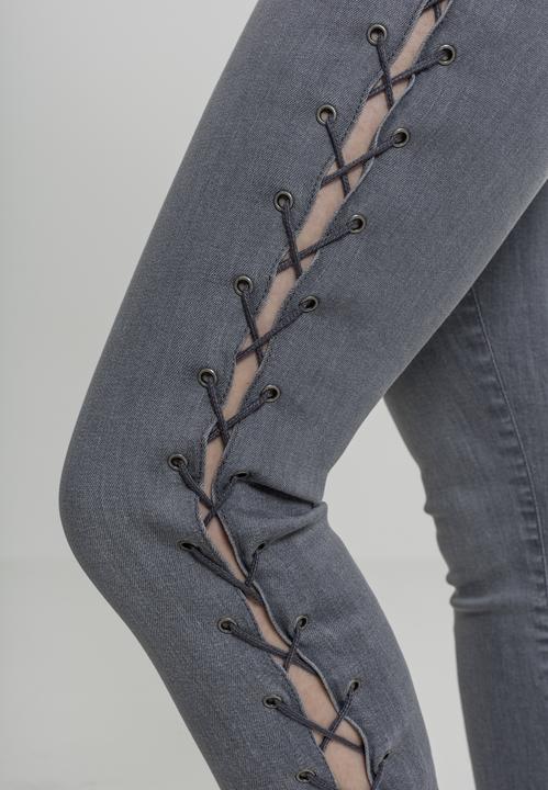Produktbild Urban Classics Ladies Denim Lace Up Skinny Pants (26)