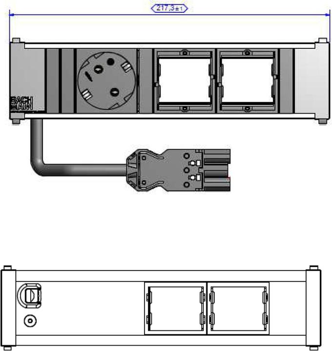 Produktbild Bachmann CONI Verlängerungsschnur (1 x, CEE 7/3, 0.10 m)