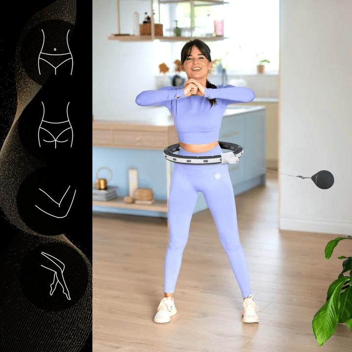 Image du produit HMS Hhm15 Hula Hoop Noir Avec Aimant Et Poids + Compteur (100 cm, 400 g)