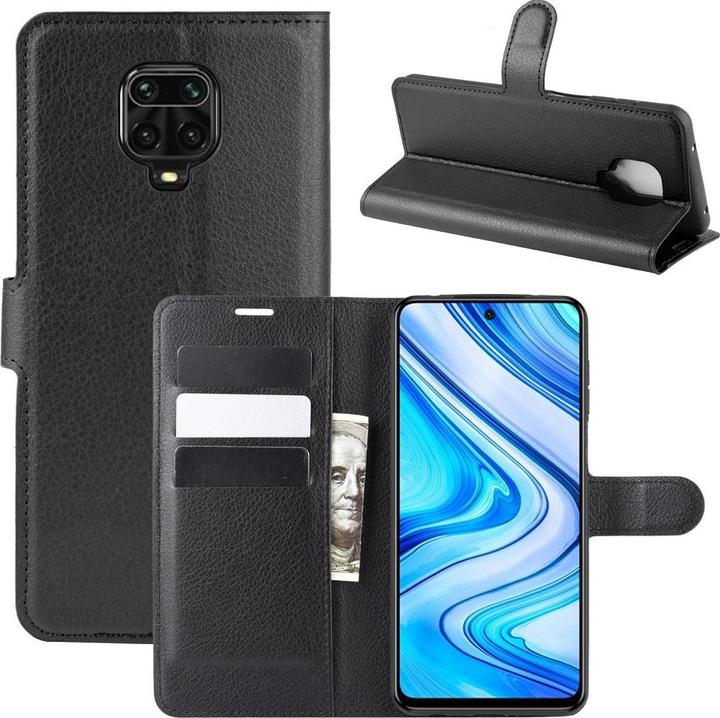 Actual product image Cover-Discount Xiaomi Redmi Note 9 Pro - leather case cover black (Xiaomi Redmi Note 9 Pro)