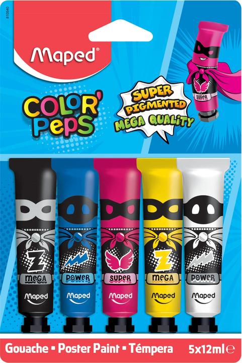 Black, Light blue, Magenta, White, Yellow