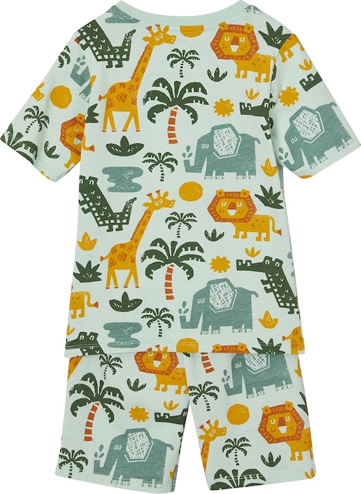 Image du produit Vertbaudet 2er-Pack Jungen Sommer-Schlafanzüge, Savannentiere mit Recycling-Baumwolle (98)