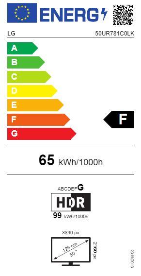 Energie-Label LG 50UR781C0LK (50", UR78, LED, 4K)