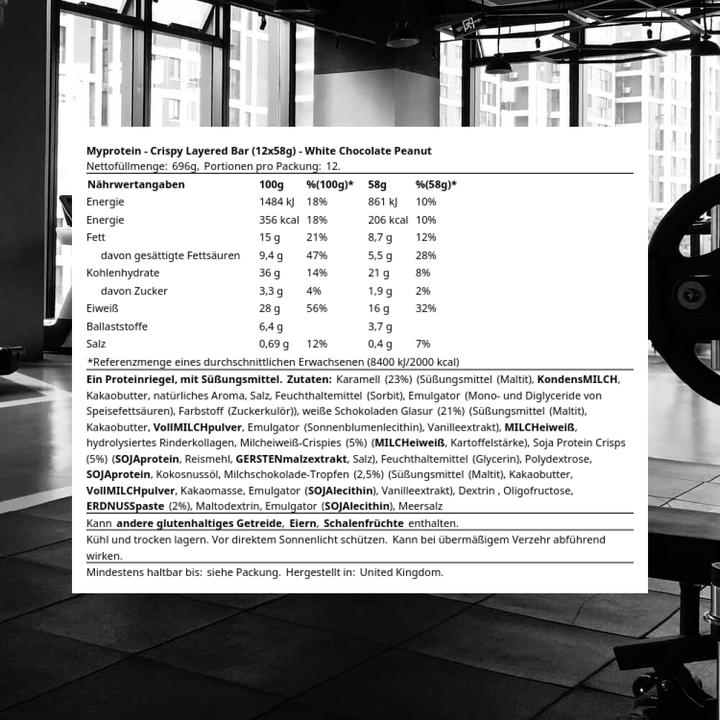 Produktbild MyProtein My Protein Crispy Layered Bar (12 X 58G) (1 Stk., 696 g)