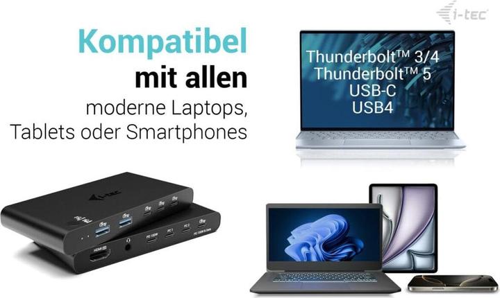 Image du produit i-tec Kvm HDMI Dock For 2 Hosts (USB-C)