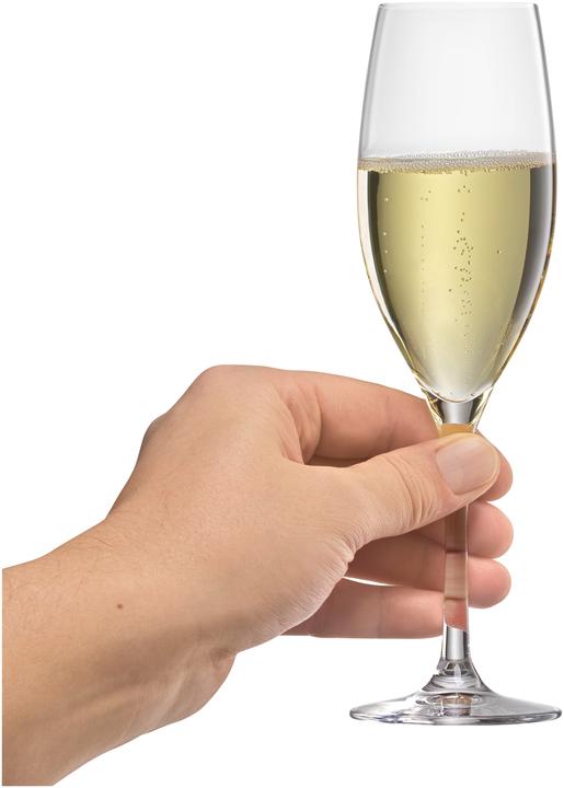 Image du produit WMF Set de 6 coupes à champagne Easy Plus, 250ml, verres en cristal, lavables au lave-vaisselle (25 cl, 6 Verres, Verres à vin blanc)