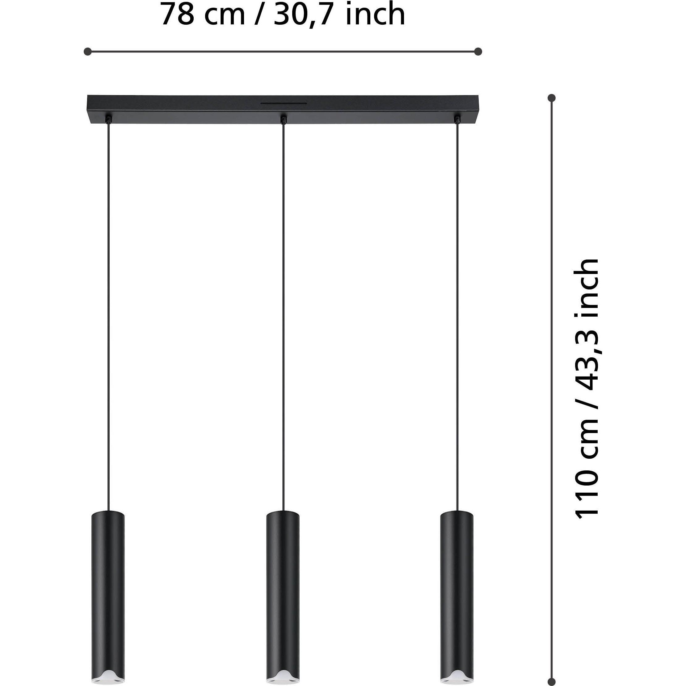 Thumbnail - EGLO, Pendelleuchte, Balamorta-Z Long Table Pendant - Black L78 - RGB + TW - Zigbee, Bluetooth (1500 lm)