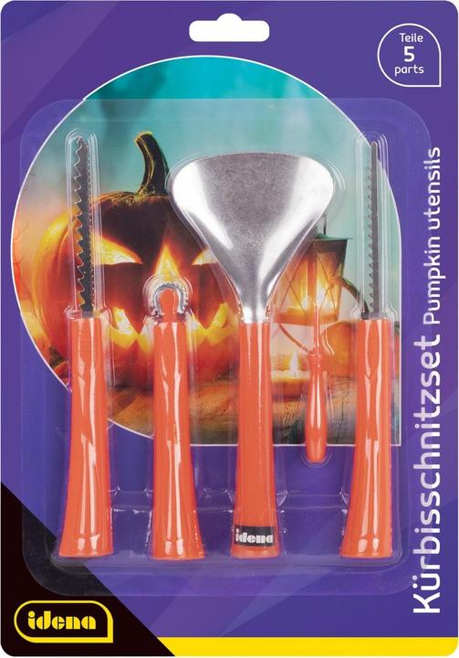 Produktbild Idena Kürbis Schnitzset 5-teilig (17 cm)