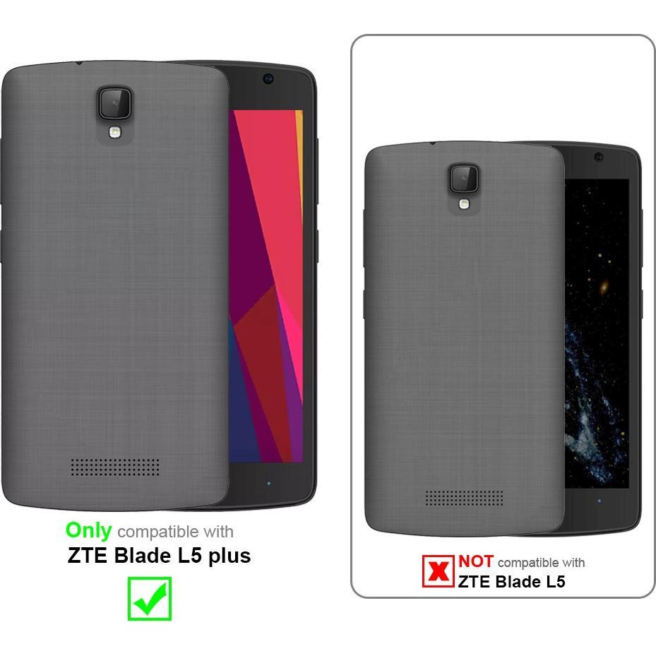 Cadorabo Universale Schutzhülle für ZTE Blade L5 PLUS Tasche mit Gürtelclip (ZTE Blade L5 Plus), Smartphone Hülle, Schwa...