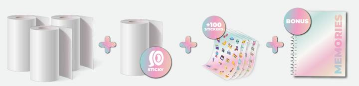 Actual product image MOB Refill kit for Pixiprint - booklet and paper rolls