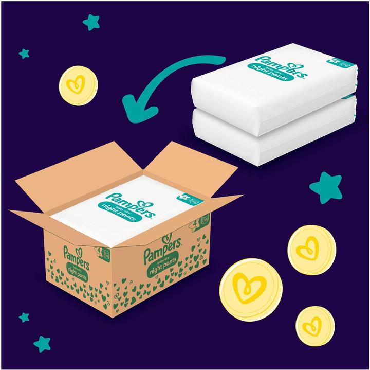 Actual product image Pampers Baby-Dry Night Pants (Size 4, Monthly box, 180 Piece)