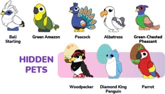 Actual product image Adopt Me 6 Figure Pack - Feathered Friends