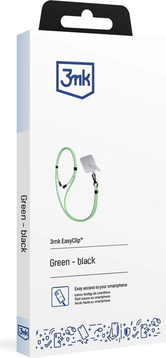 Produktbild 3MK EasyClip Green (black) Smycz do telefonu