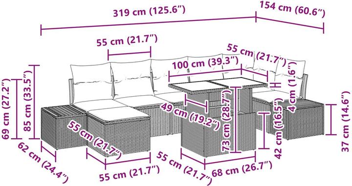 Produktbild vidaXL Modulare Sofagarnitur