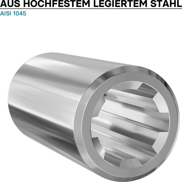Actual product image Wiltec Sleeve for PTO Shaft B Type 100 mm for Multi Spline with 1 3/8" 6-notch Tractor Attachment (Lawn tractor, Tractor accessories)