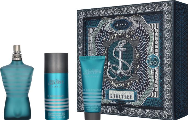 Produktbild Gaultier Le Male Eau De Toilette Spray 125ml Set 3 Artikel (Parfum Set)