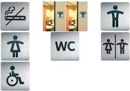 Produktbild Durable Piktogramm "WC Damen/Herren" quadratisch 15,0 x 15,0 cm