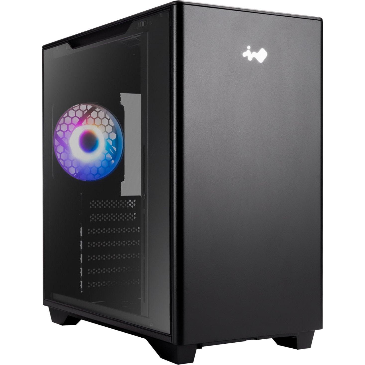 In Win InWin A5 Midi-Tower Tempered Glass - schwarz, PC Gehäuse, Schwarz