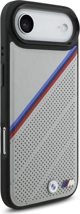 Produktbild BMW Etui M Tricolor Metal Logo MagSafe do iPhone 17 Air szary (Apple iPhone 17, Apple iPhone Air)