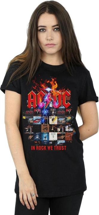 Produktbild AC/DC Ladies In Rock We Trust Album Cover Baumwolle Boyfriend TShirt (XL)