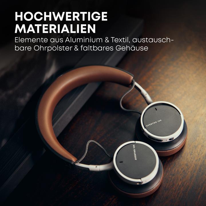 Produktbild Beyerdynamic True Wireless Ohrhörer Bluetooth On-Ear-Kopfhörer "AVENTHO 100", Braun (ANC, 60 h, Kabellos)