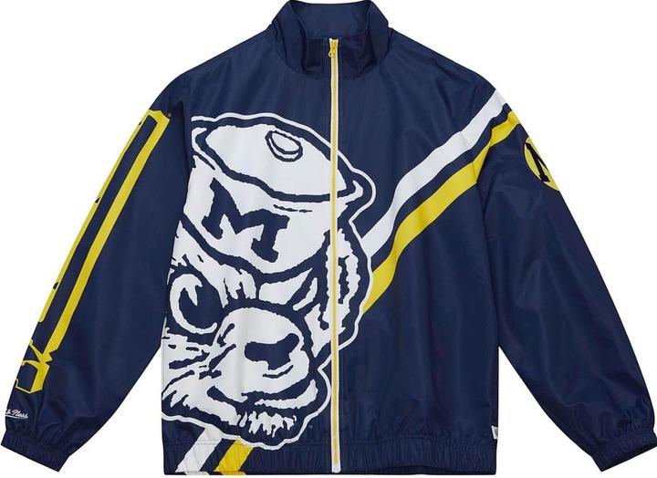Produktbild Mitchell & Ness M&N Exploded Logo Warm Up Jacke University of Michigan - XXL (XXL)