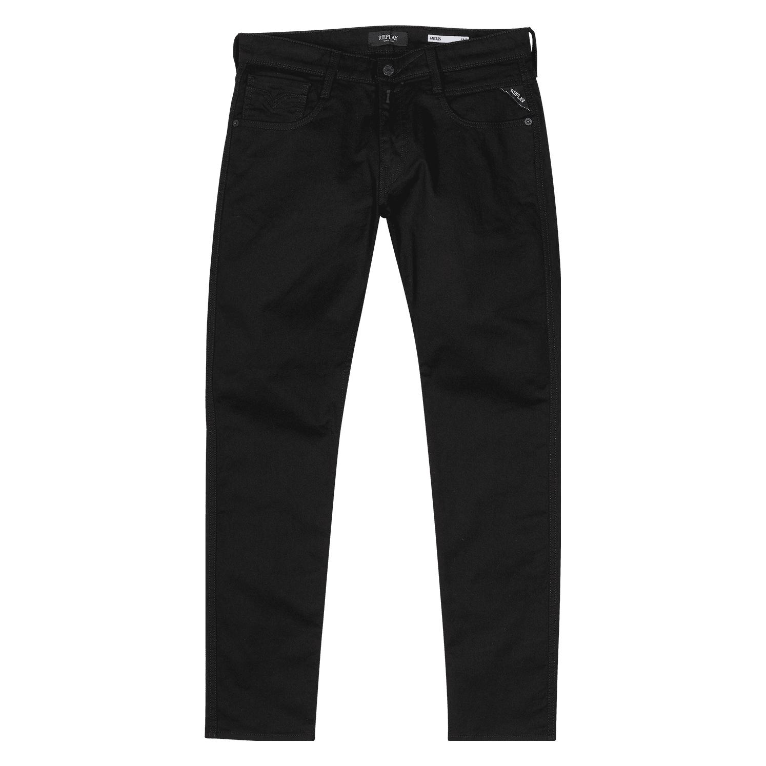 Replay, Herren, Jeans, Jeans Slimfit Anbass, Schwarz, (32, W32/L32)