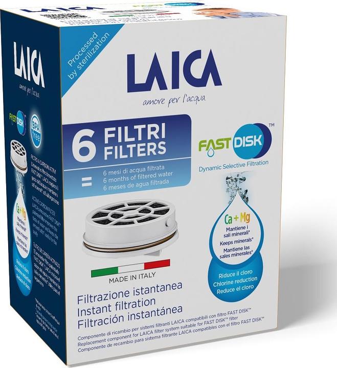 Actual product image Laica FAST DISK™ activated carbon filter (6x)