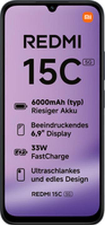 Actual product image Xiaomi Redmi 15C (128 GB, Midnight Black, 6.90", Dual SIM, 5G)