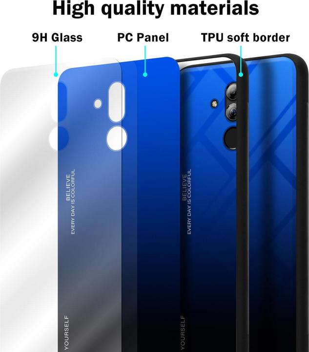 Produktbild Cadorabo TPU 2 Farben Glas Cover (Huawei Mate 20 Lite)
