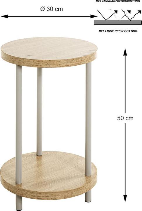 Produktbild HAKU Möbel Beistelltisch (30 x 30 x 50 cm)