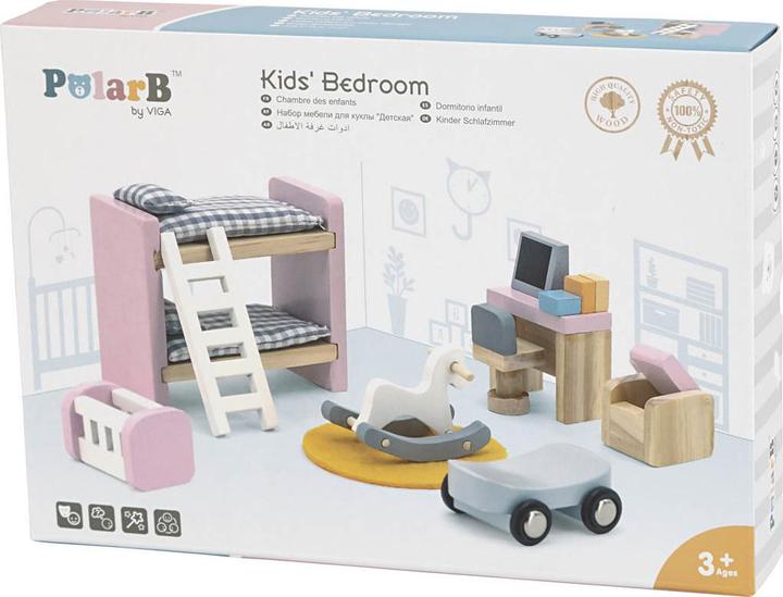 Actual product image Viga Toys Doll's House Furniture Set for Children's Room, VIGA PolarB