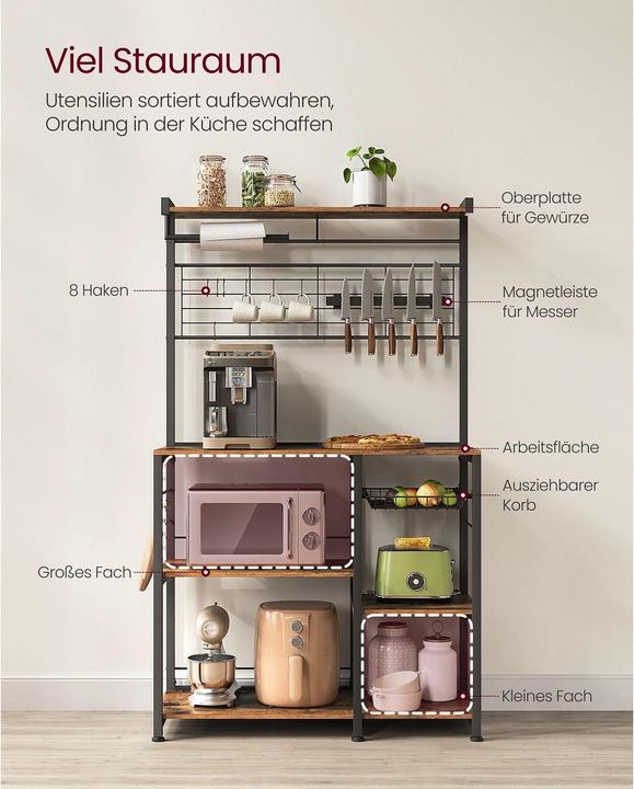 Produktbild Vasagle Küchenregal (90 x 42 x 167.5 cm)