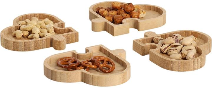Actual product image Zeller Present Snackteller Hearts Bambus 24x24x1.8 cm