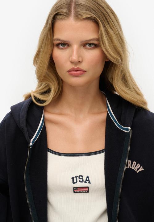 Actual product image Superdry Athletic Essentials Oversized Zip Hoodie (XS)