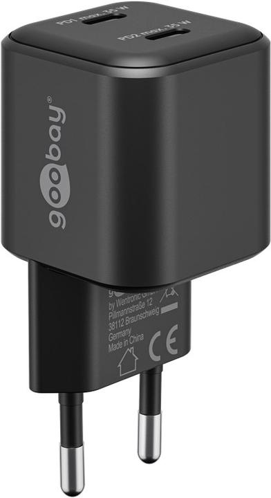 Produktbild Goobay USB-C PD GaN Dual-Schnellladegerät Nano 35 W schwarz (35 W, 2 Ports)