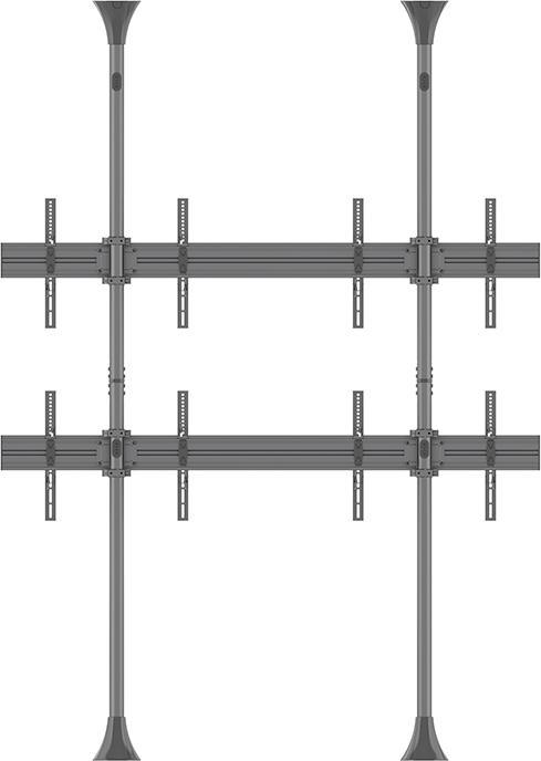 Actual product image Multibrackets Displayhalterung, 65 Zoll, Schwarz, Stahl und (Mounting- / Adapterplates)