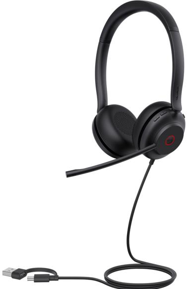 Image du produit Yealink Casque UH35 Dual Teams USB-C/A (Filaire, USB-A, Les équipes Microsoft)
