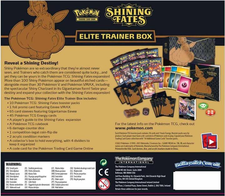 Produktbild Pokémon Shining Fates (Englisch, Elite / Top Trainer Box)