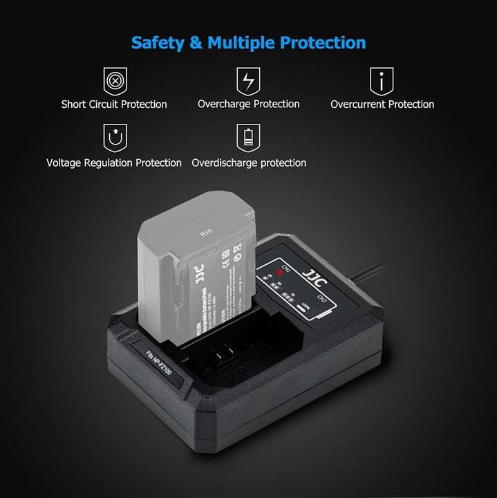 Image du produit JJC Sony DCH FZ100TC USB C Dual Battery Charger (voor Sony NP FZ100) (Chargeur de batterie d'appareil photo)