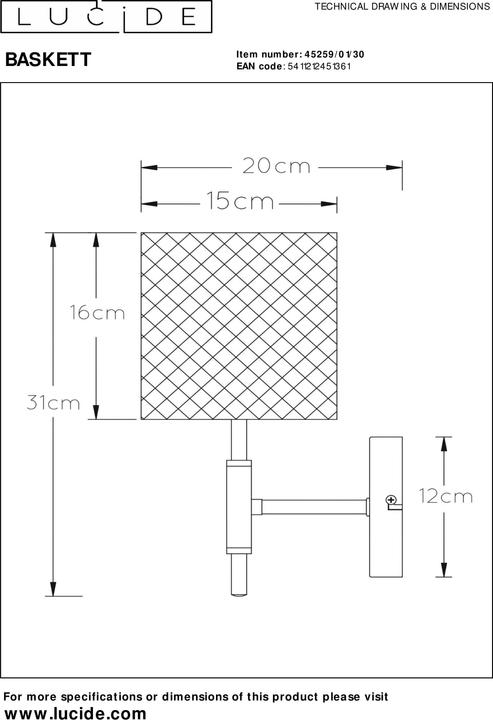 Image du produit Lucide Baskett (E27)