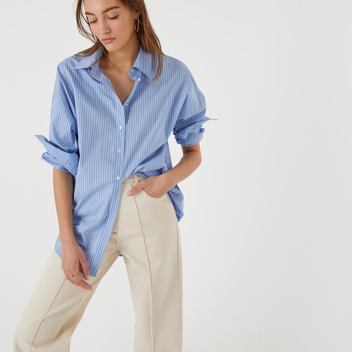 Immagine prodotto La Redoute Collections Camicetta ampia con maniche lunghe e motivo a righe (42)
